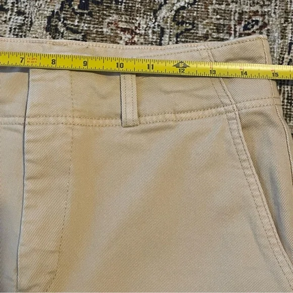 Pilcro Anthropologie Womens 28 Relaxed Cuffed Pants Khaki Wide Leg High Rise Tan - Picture 7 of 10
